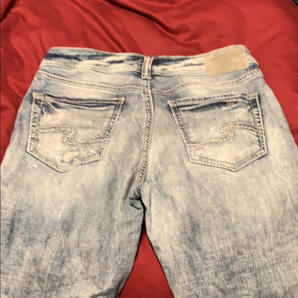 Silver jean capris - Picture 3 of 4